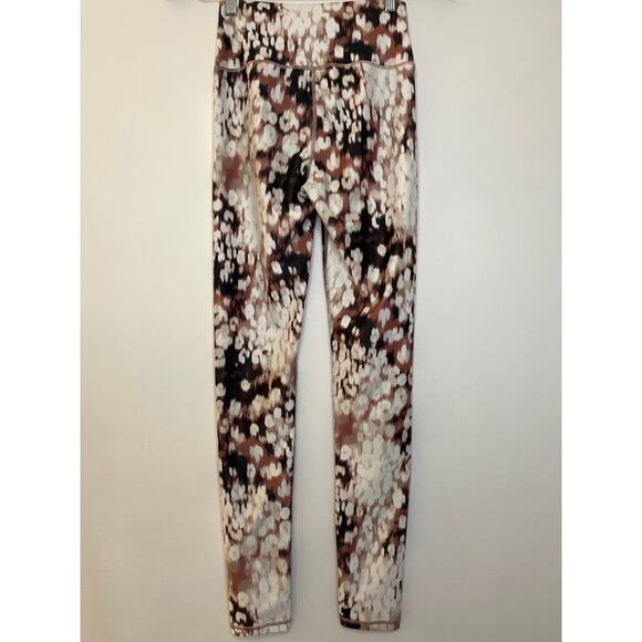 Aerie Offline Crossover Waist Leggings Size S Brown Cream High Rise Full Length - Picture 2 of 6